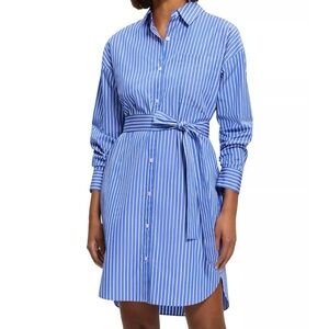 Theory Oversized Striped Shirt Dress